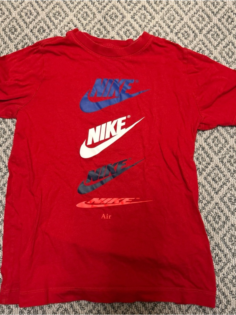 NIKE Red Logo Graphic Tee kids M